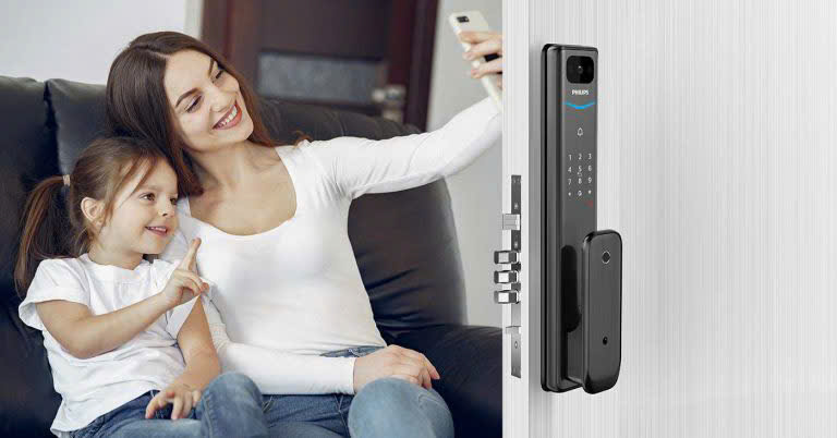 Khóa vân tay cửa gỗ Philips Alpha-V-5HWS