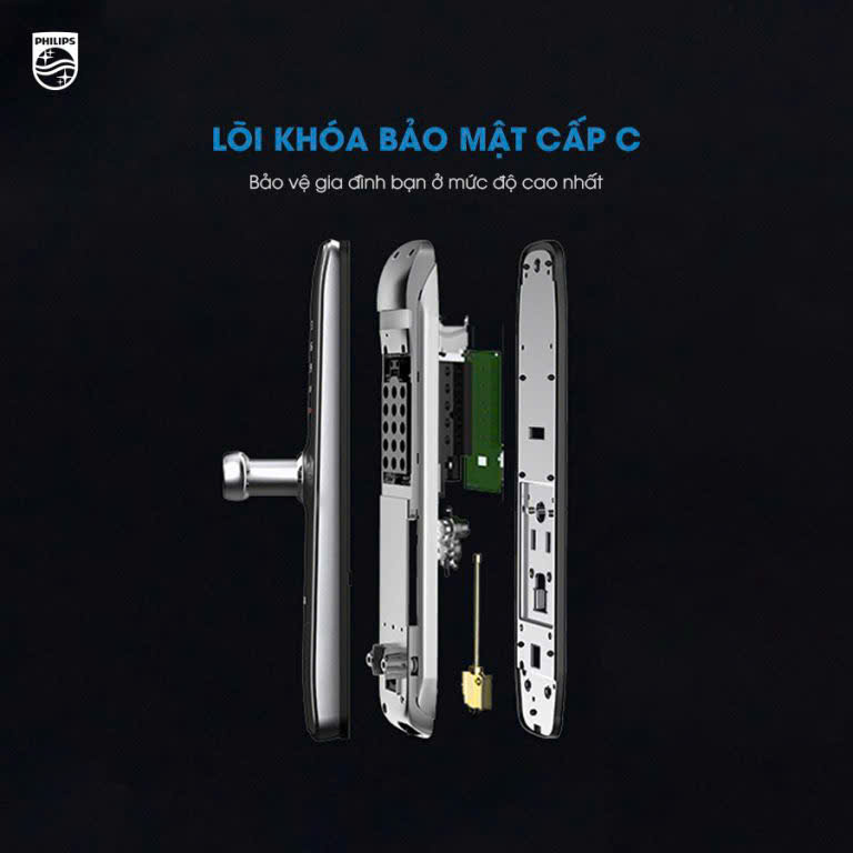 Khóa vân tay cửa gỗ cao cấp Philips 7300