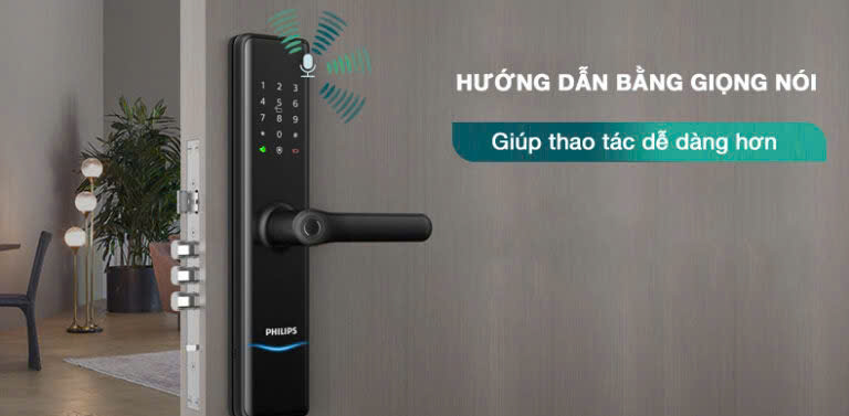 Khóa vân tay cửa gỗ cao cấp Philips 7300