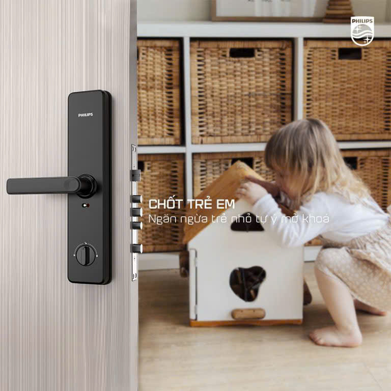 Khóa vân tay cửa gỗ Philips DDL603E