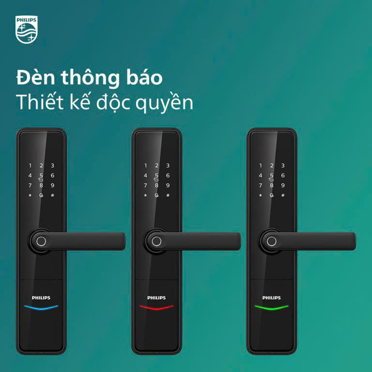 Khóa vân tay cửa gỗ Philips DDL603E