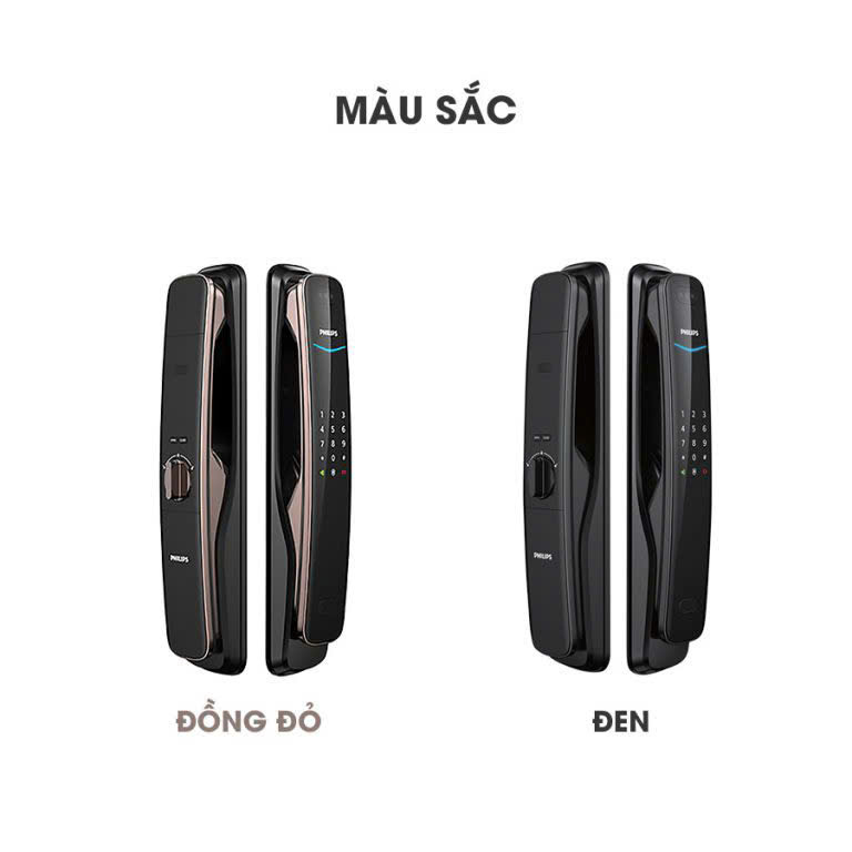 Khóa vân tay cửa gỗ Philips DDL702-8HWS FaceID 3D
