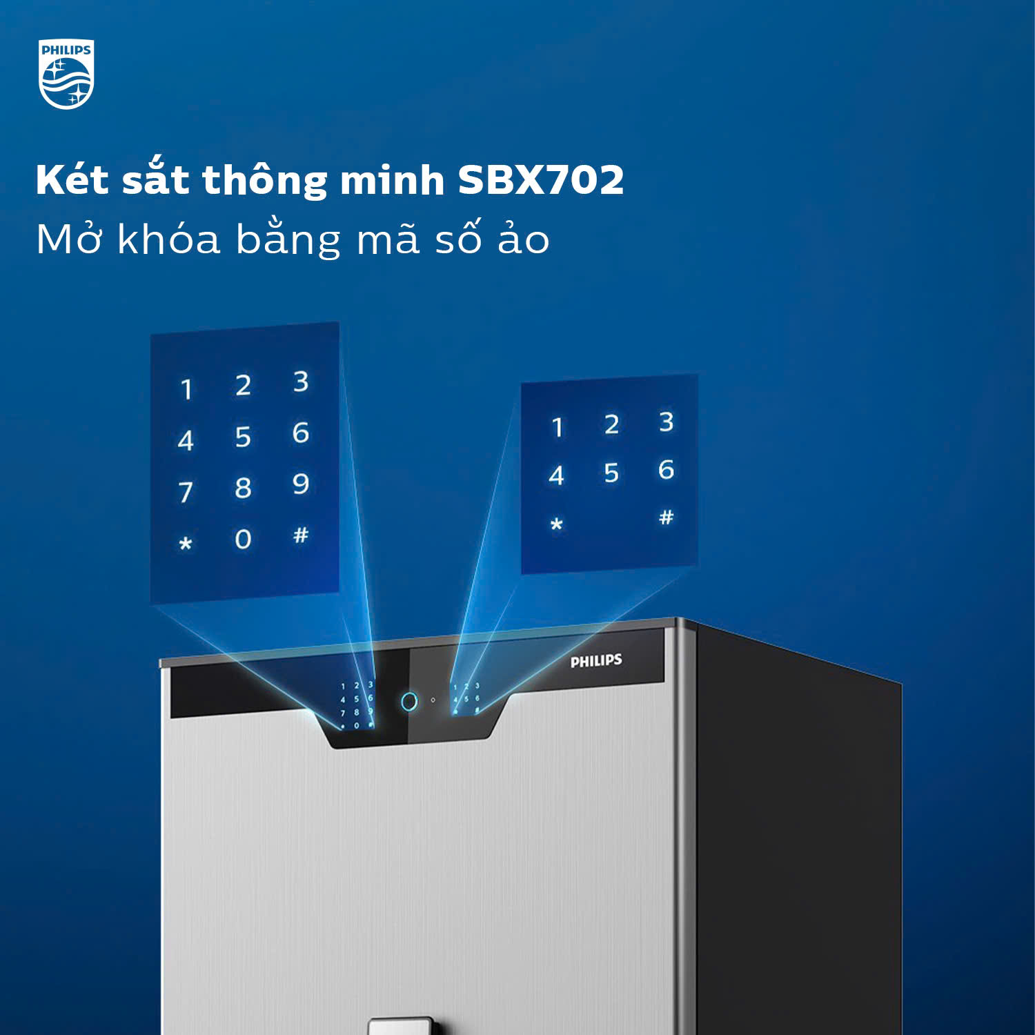 Két sắt thông minh philips SBX702-CBX