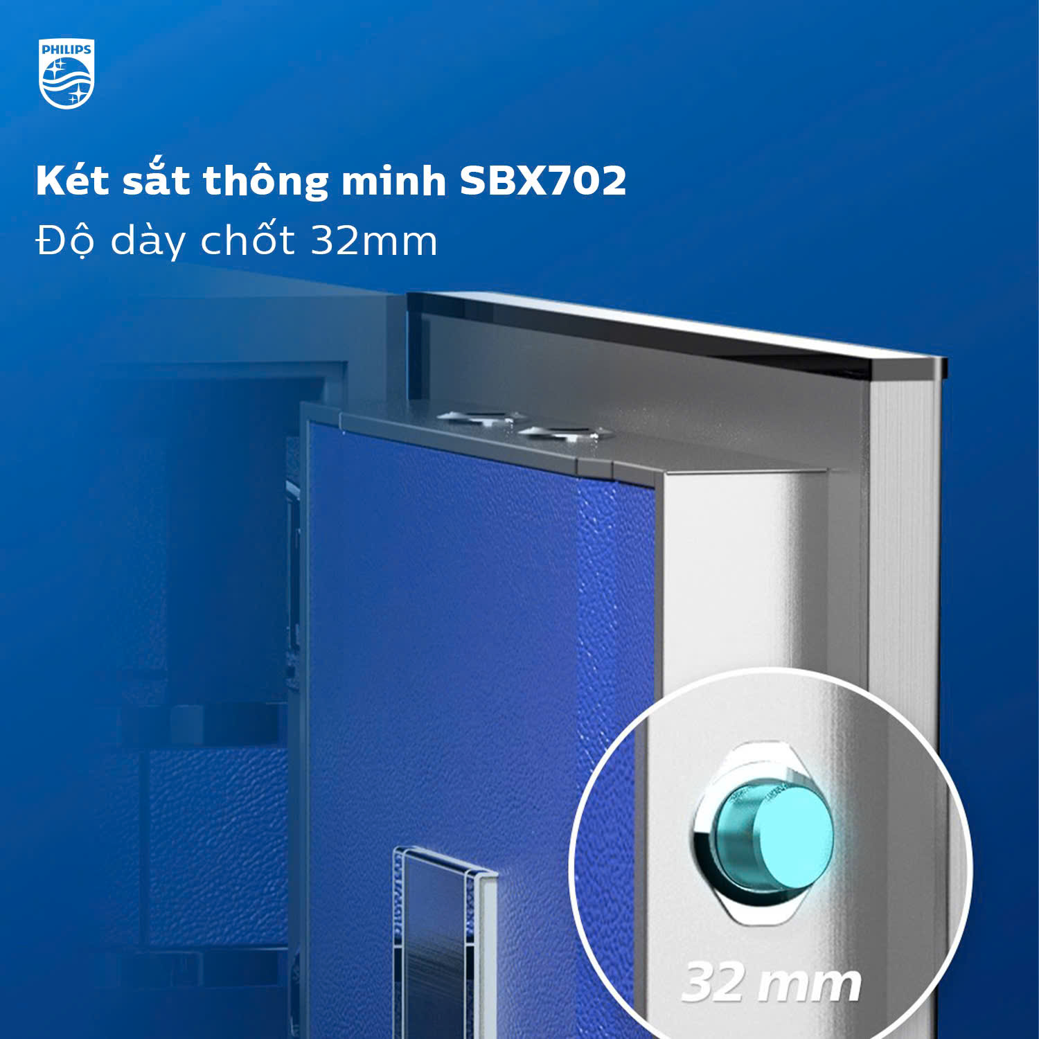 Két sắt thông minh philips SBX702-CBX
