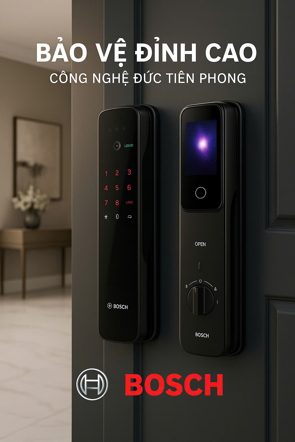 Khóa cửa vân tay cao cấp BOSCH EL800VF