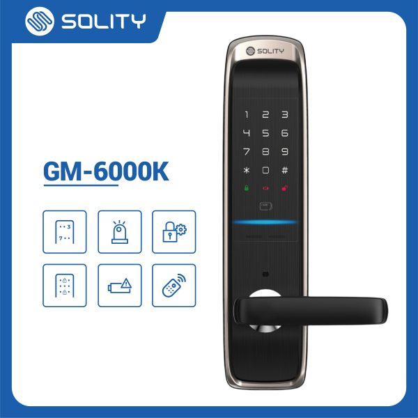 Khóa cửa điện tử thẻ từ Solity GM-6000K