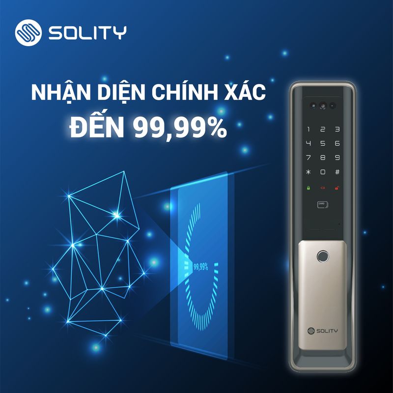 Khóa cửa điện tử nhận diện khuôn mặt Solity GP-6000BAK