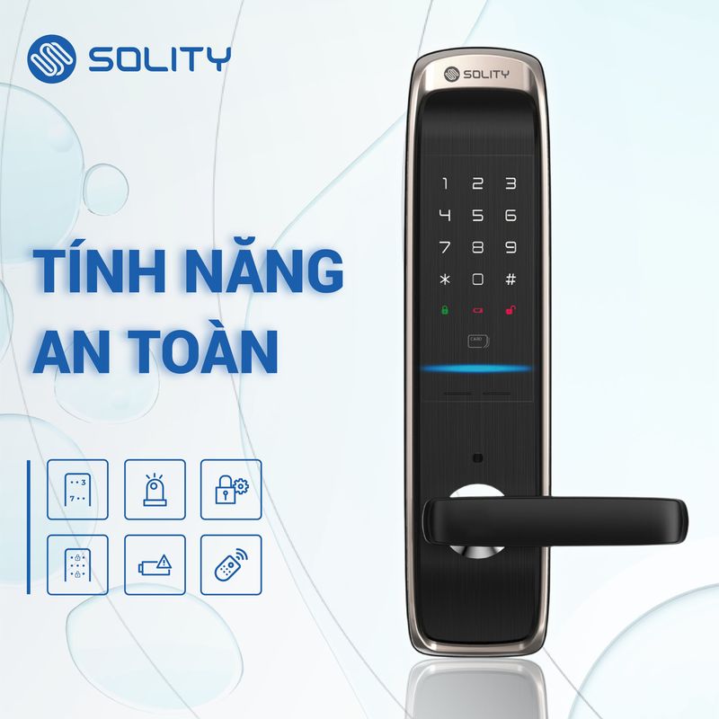 Khóa cửa điện tử thẻ từ Solity GM-6000K