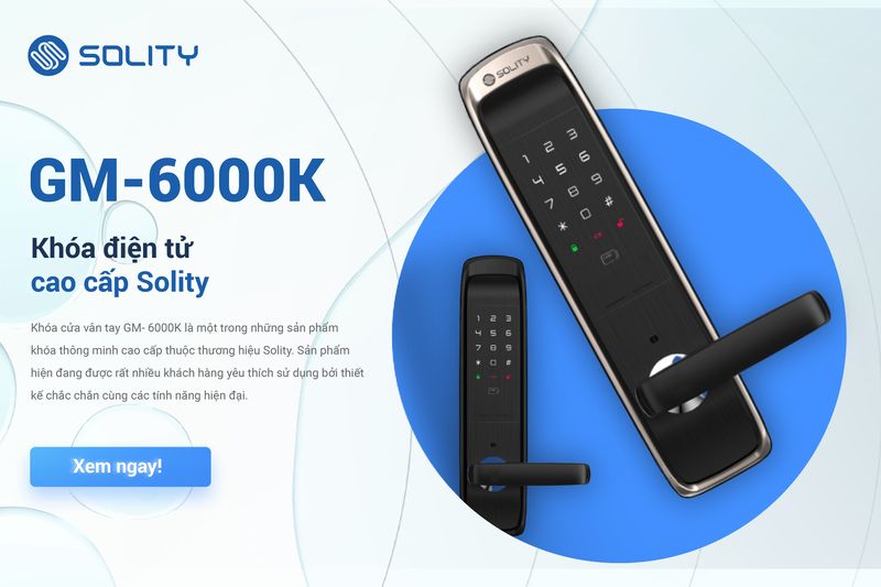 Khóa cửa điện tử thẻ từ Solity GM-6000K