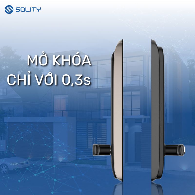 Khóa cửa điện tử vân tay Solity GM-6000BK